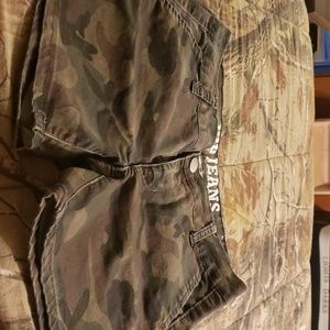 VIP jeans denim camo shorts